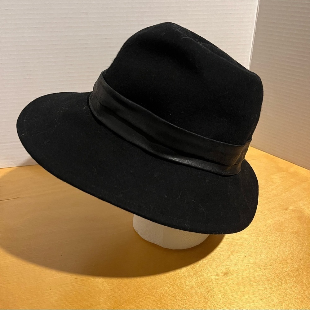 Sonni San Francisco Vintage Bow Hat Women’s black Wool Derby - Picture 4 of 10